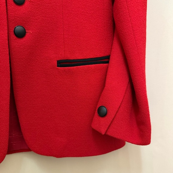 JULES MILLER Vintage Red Wool Military Blazer, Equestrian Riding Style, Made USA - Picture 11 of 12